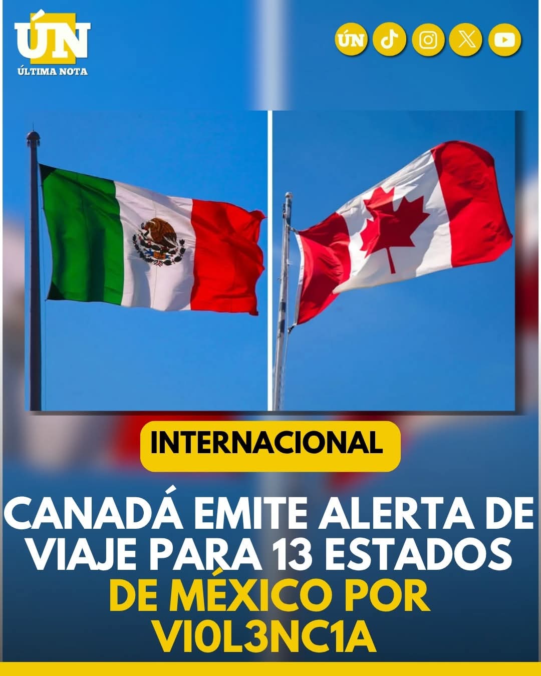 Canadá emite fuerte alerta de viaje y pide evitar 13 estados de México por vi0l3nc1a cr1m1n4l.