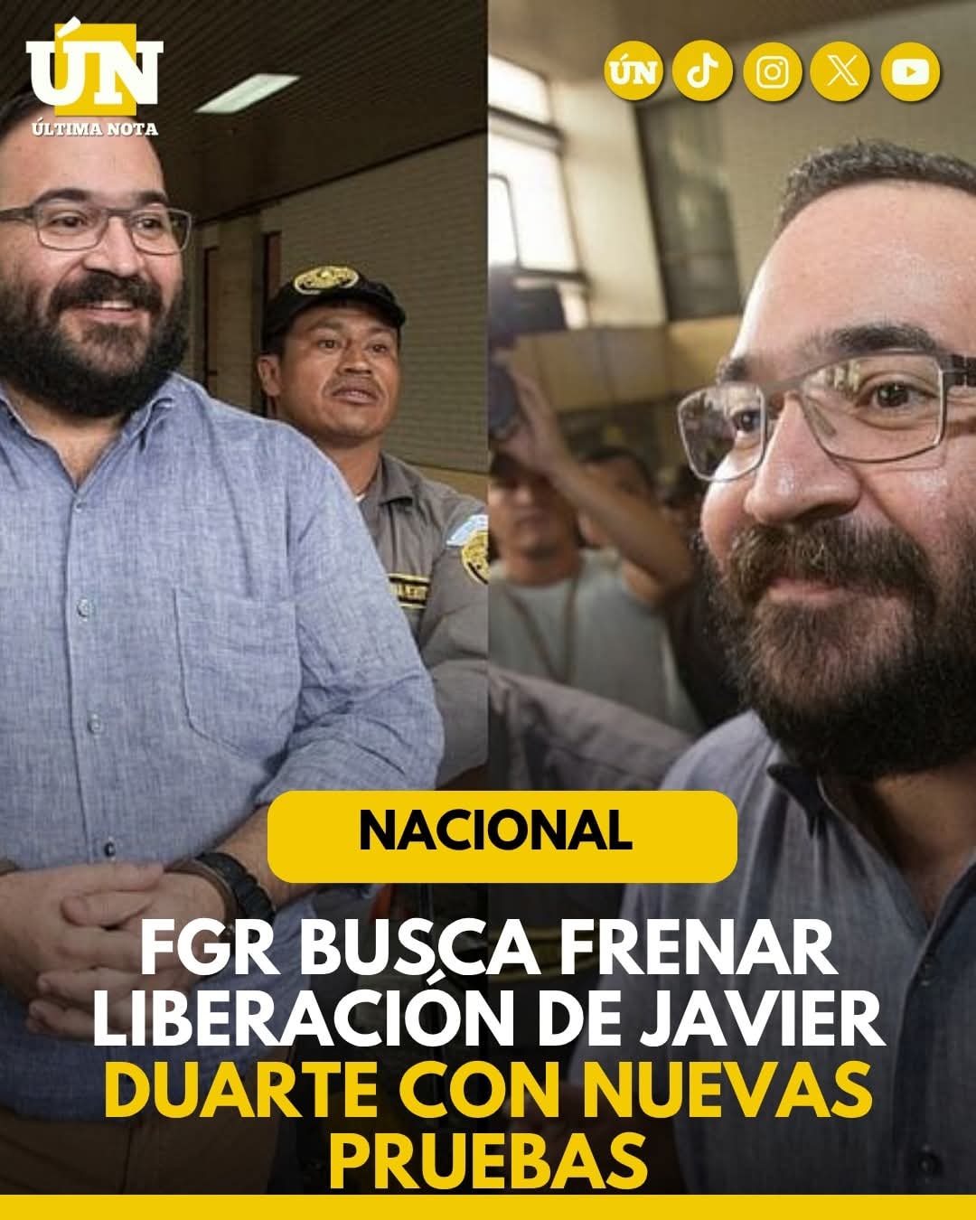 FGR frena la liberación de Duarte: presenta testigos y acusa privilegios en prisión.
