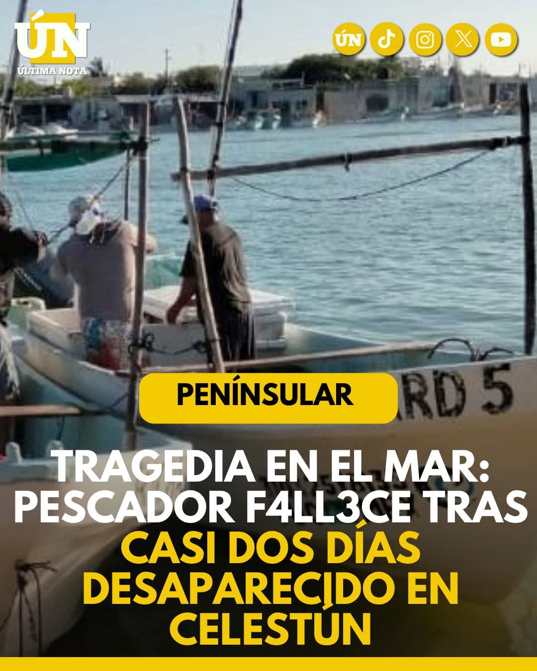 Hallan a pescadores extraviados en Celestún; uno perdió la v1d4 tras ser rescatado mar adentro.