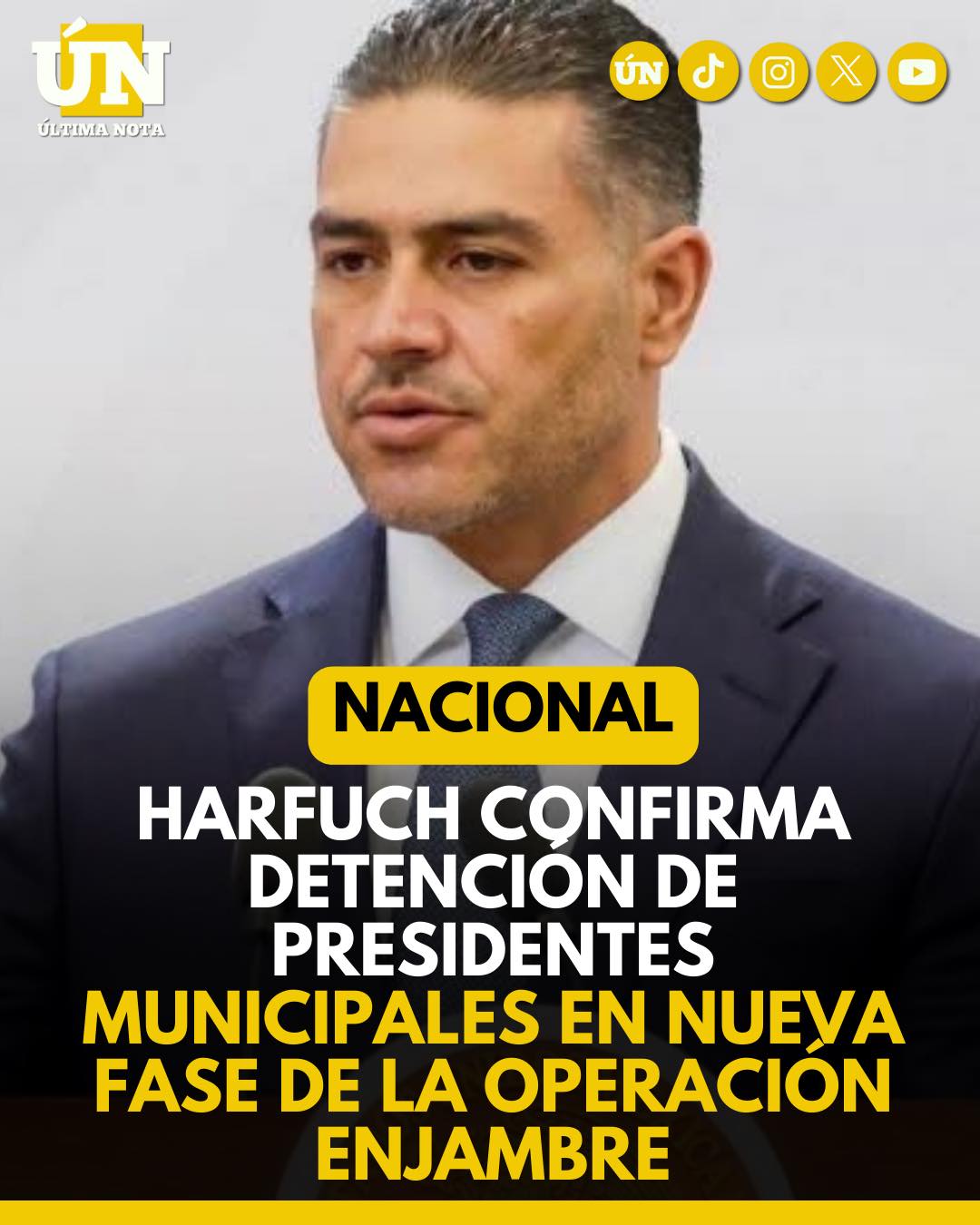 Harfuch confirma detención de presidentes municipales en nueva fase de la Operación Enjambre.