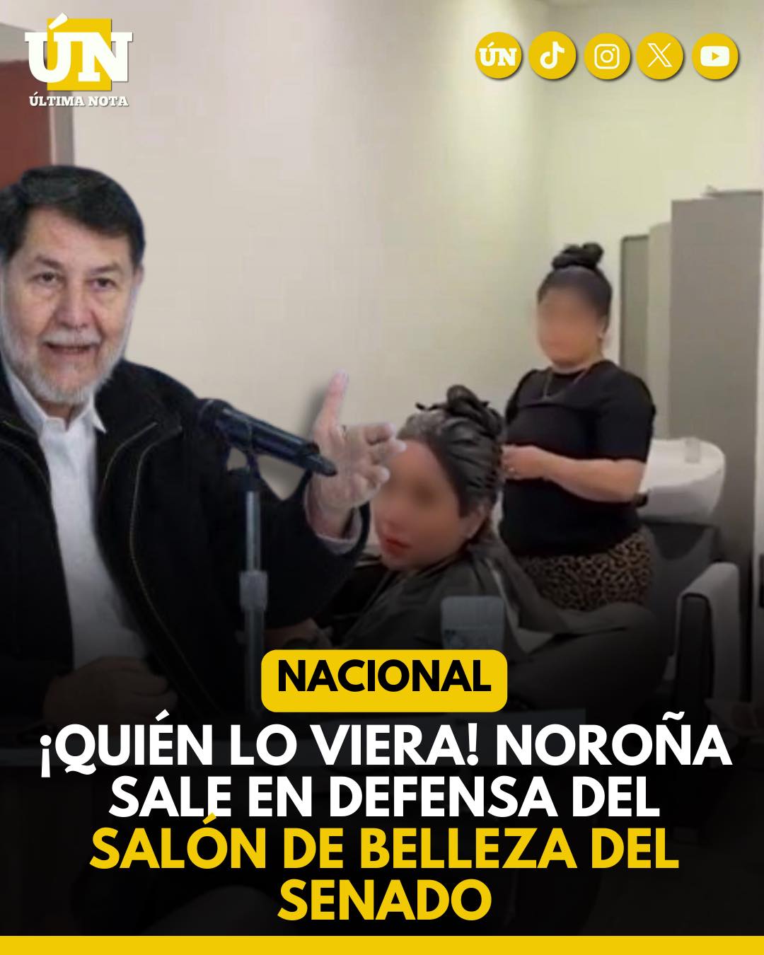 ¡Quién lo viera! Noroña sale en defensa del salón de belleza del Senado