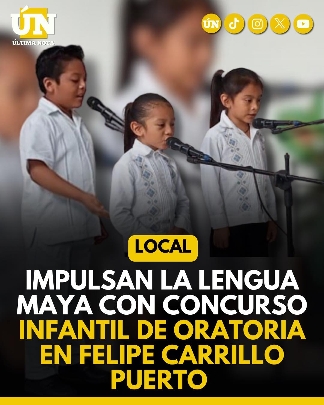 Impulsan la lengua maya con concurso infantil de oratoria en Felipe Carrillo Puerto
