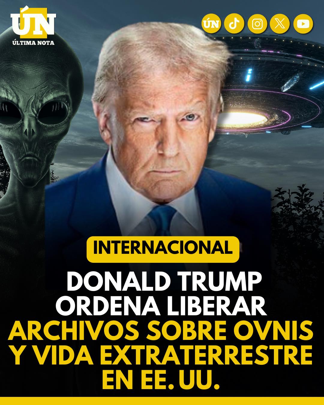 Donald Trump ordena liberar archivos sobre OVNIs y vida extraterrestre en EE. UU.