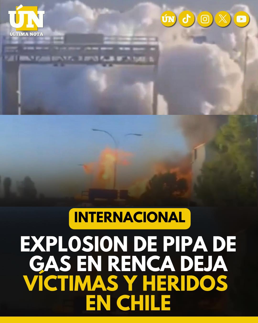 Expl0si0n de pipa de gas en Renca deja víctimas y heridos en Chile
