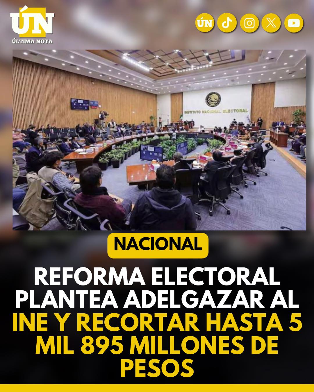 Reforma electoral plantea adelgazar al INE y recortar hasta 5 mil 895 millones de pesos