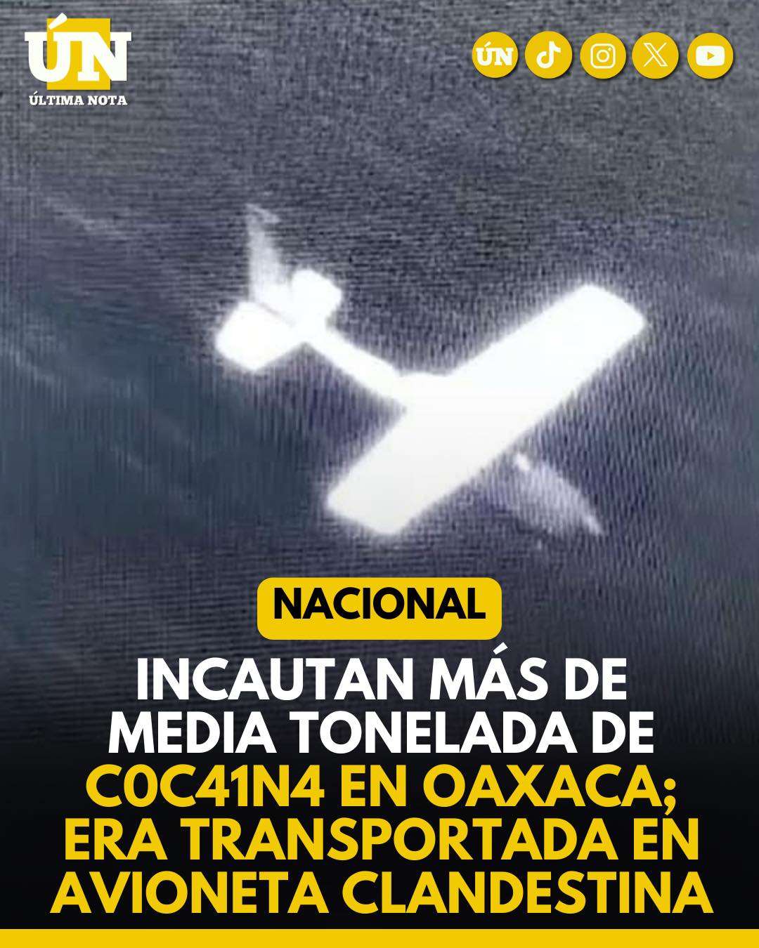 Incautan más de media tonelada de c0c41n4 en Oaxaca; era transportada en avioneta clandestina
