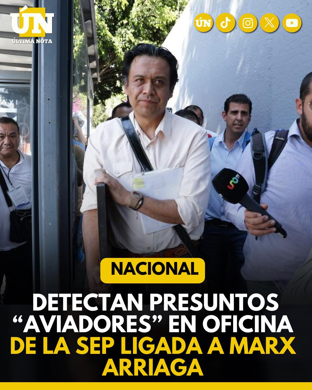 Detectan presuntos “aviad0r3s” en oficina de la SEP ligada a Marx Arriaga