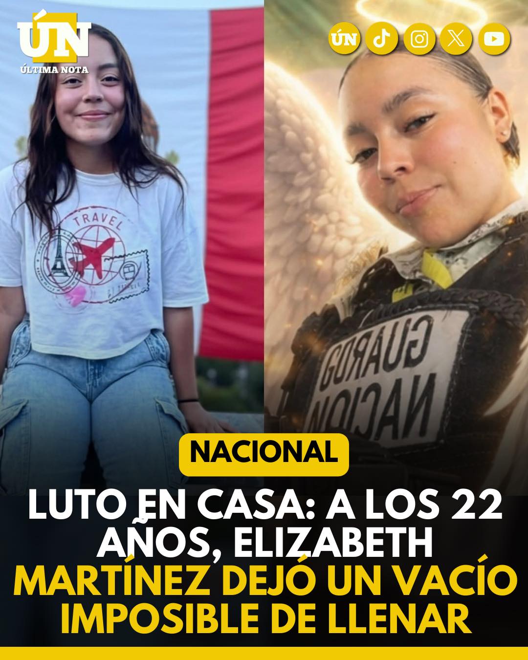 Luto en casa: a los 22 años, Elizabeth Martínez dejó un vacío imposible de llenar