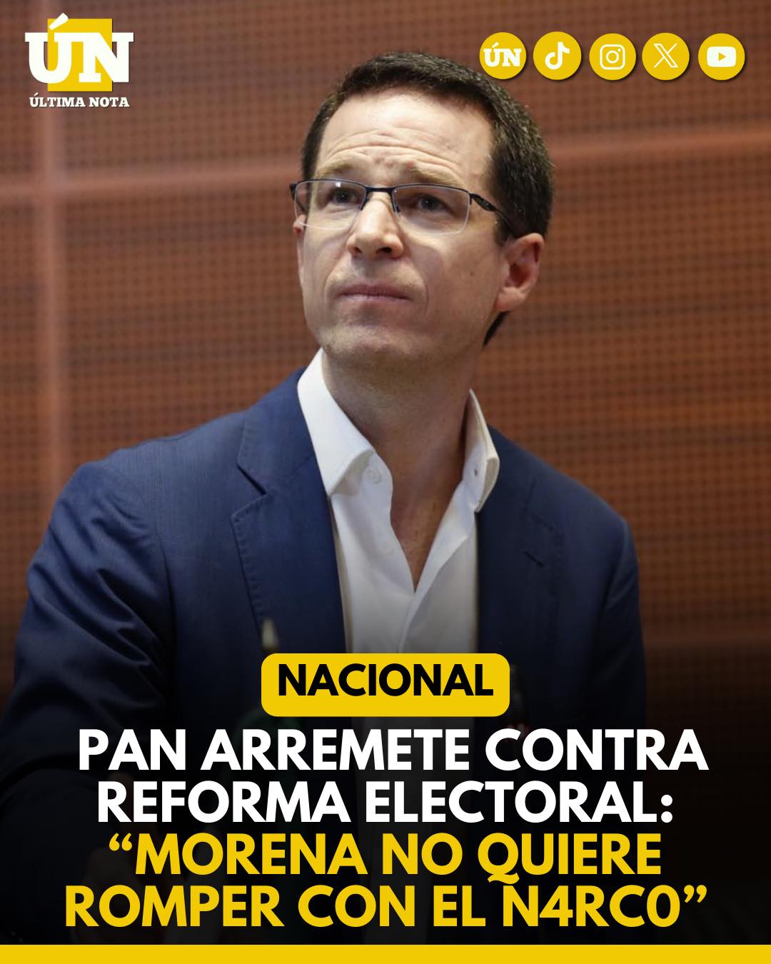 PAN arremete contra reforma electoral: “Morena no quiere romper con el n4rc0”