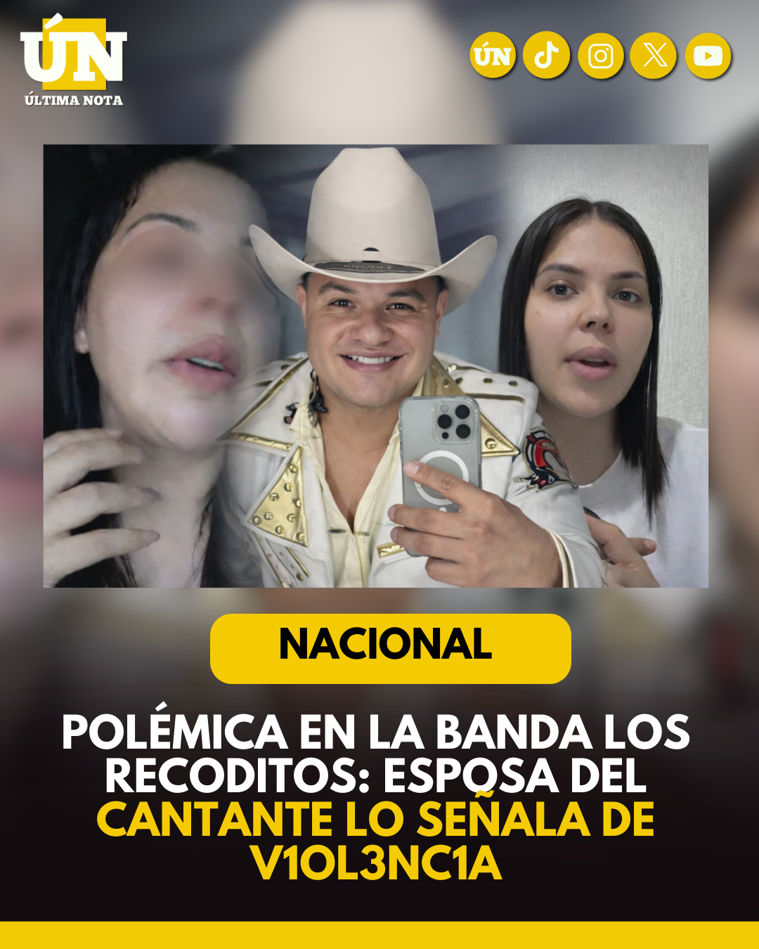 Esposa de vocalista de Los Recoditos denuncia presunta 4gr3s1ón; publica videos en redes.