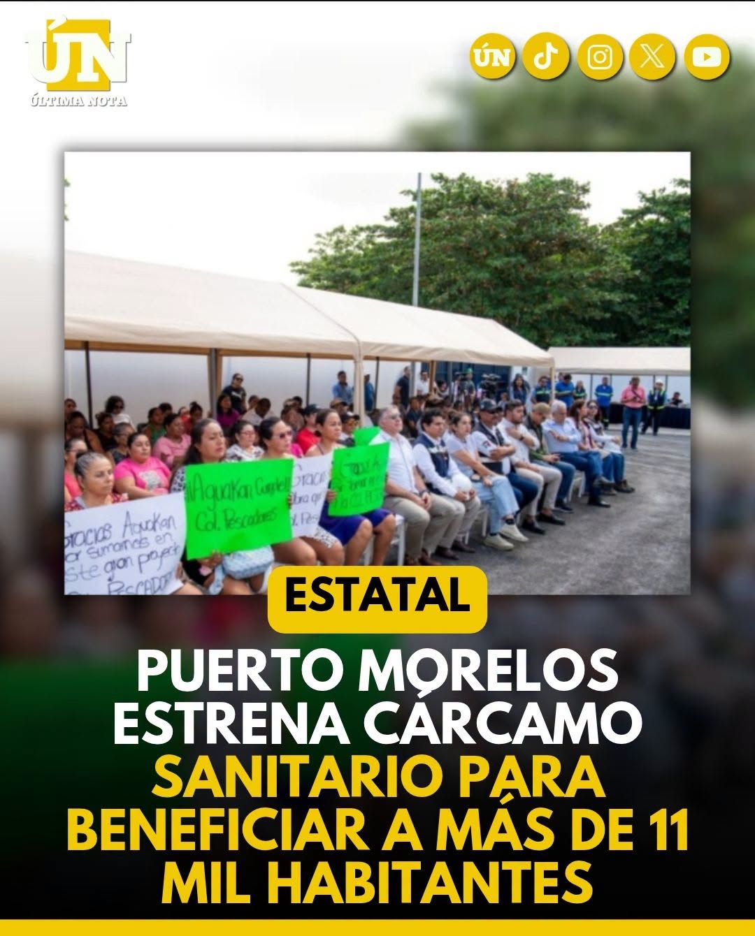 Más de 11 mil habitantes de Puerto Morelos serán beneficiados con la puesta en marcha del cárcamo sanitario Zetina Gasca, una obra impulsada por Aguakan para fortalecer la infraestructura de saneamiento en el municipio.