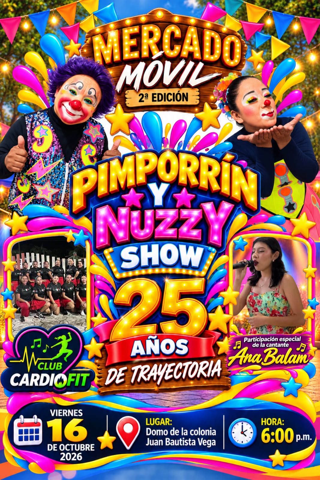 ¡Pimporrín y Nuzzy Show te invitan a celebrar sus 25 años de trayectoria!