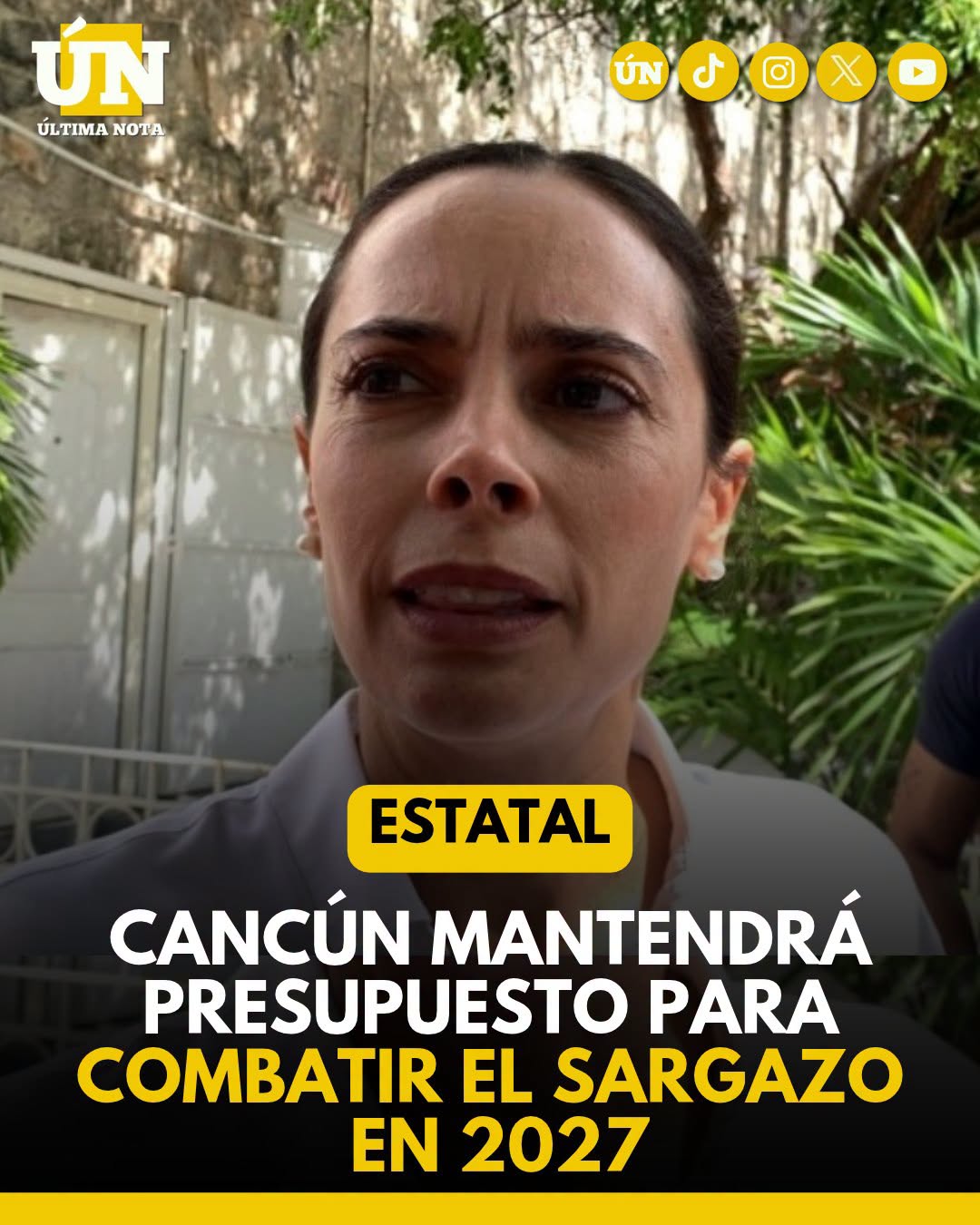 Cancún mantendrá presupuesto para combatir el sargazo en 2027