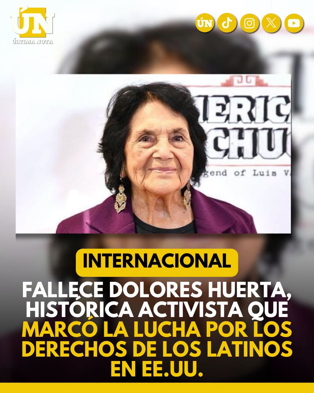 fallece dolores huerta, histórica activista que marcó la lucha por los derechos de los latinos en ee.uu.