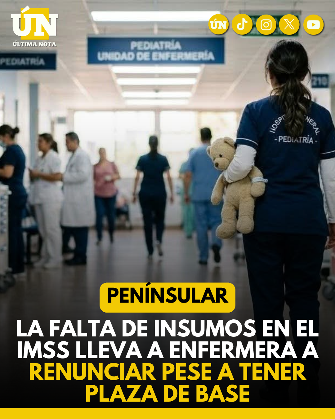 La falta de insumos en el IMSS lleva a enfermera a renunciar pese a tener plaza de base